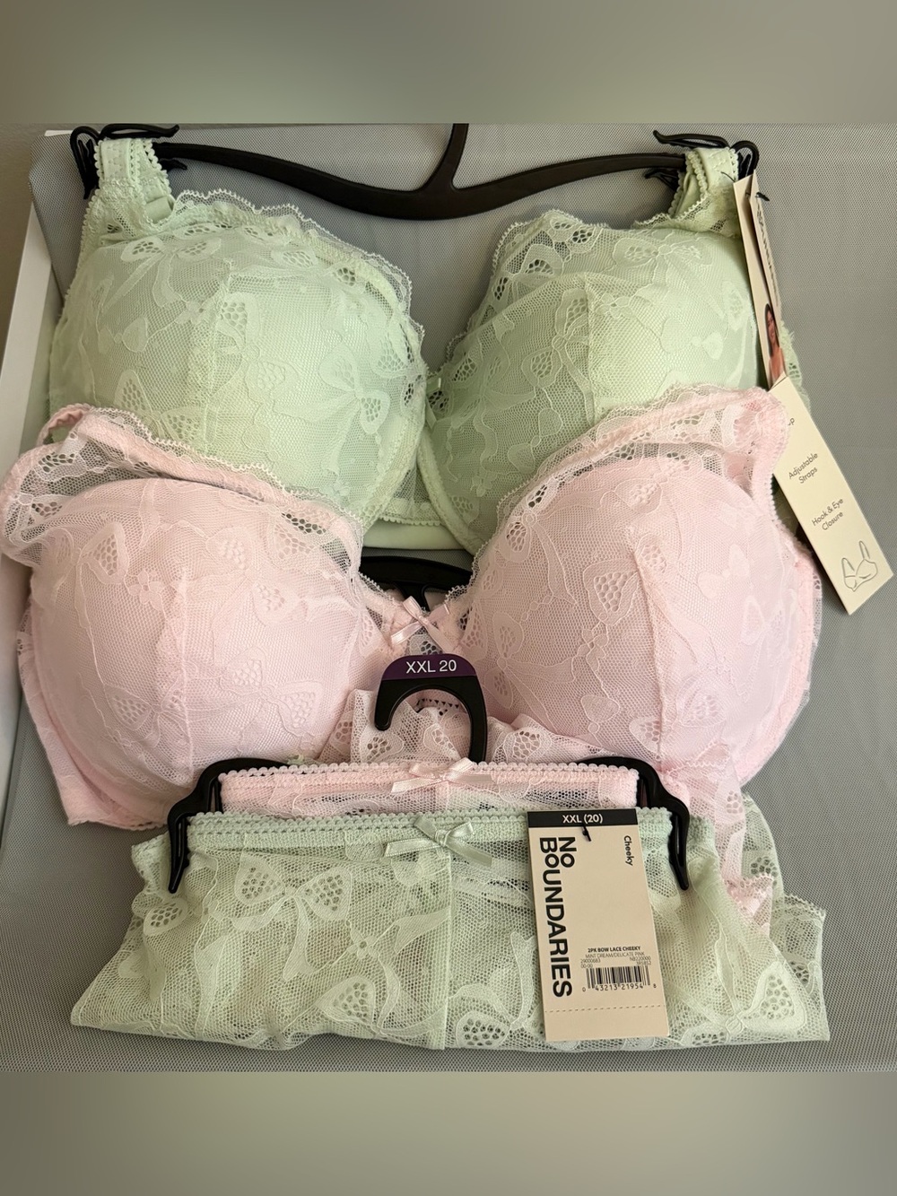 38D and 38Dd No Boundaries 2 Lace Bra & Panty Sets - please read the description